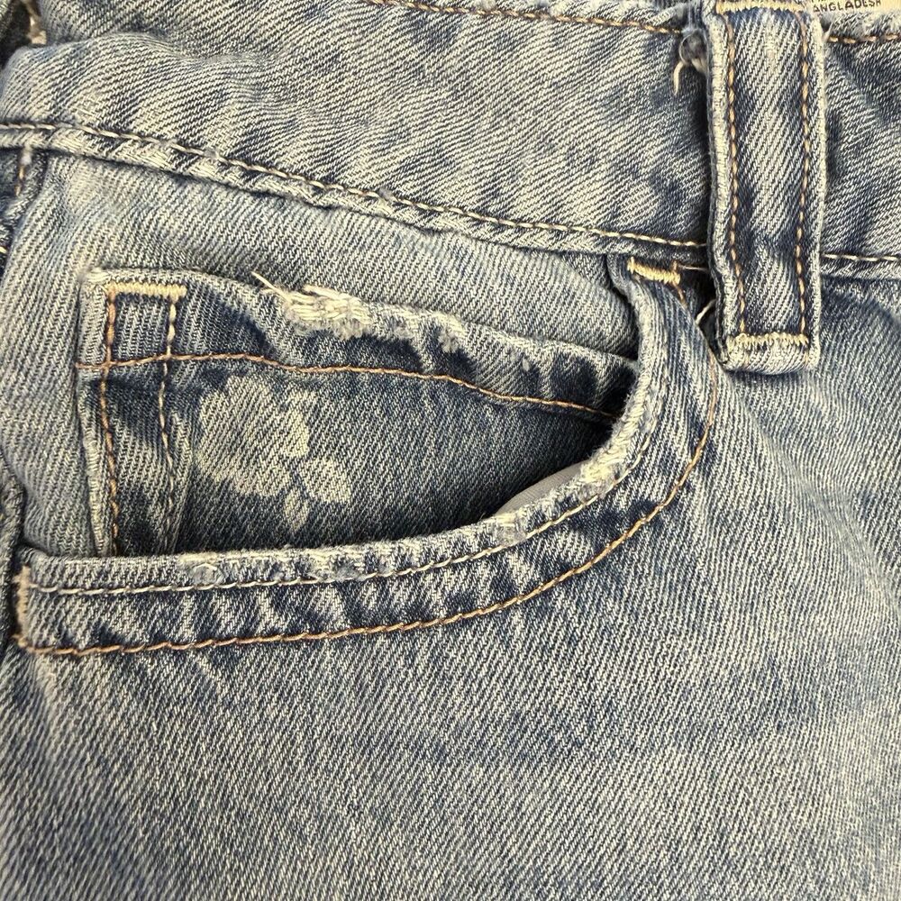Hollister Low Rise Super Baggy Jeans W25 Light Wash Wide Leg Y2K Floral Pocket - Picture 5 of 11